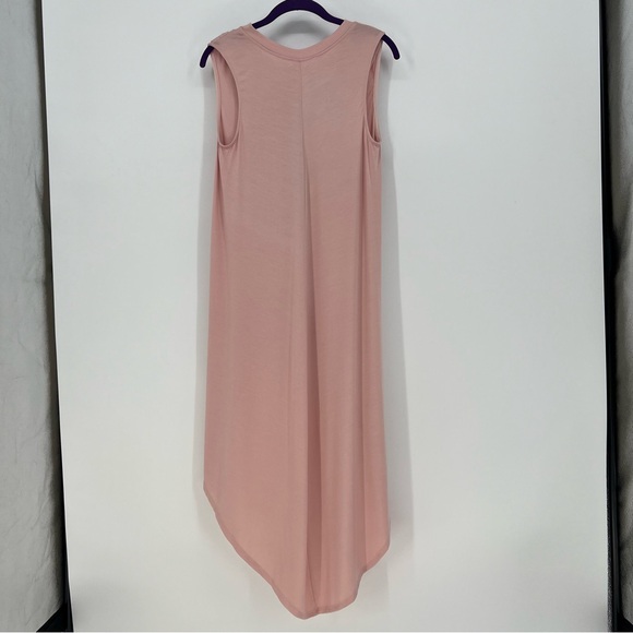 Dear Apple Tank Top Womens Light Pink High-Low Hem Duster Wrap Look Sleeveless - Picture 2 of 8
